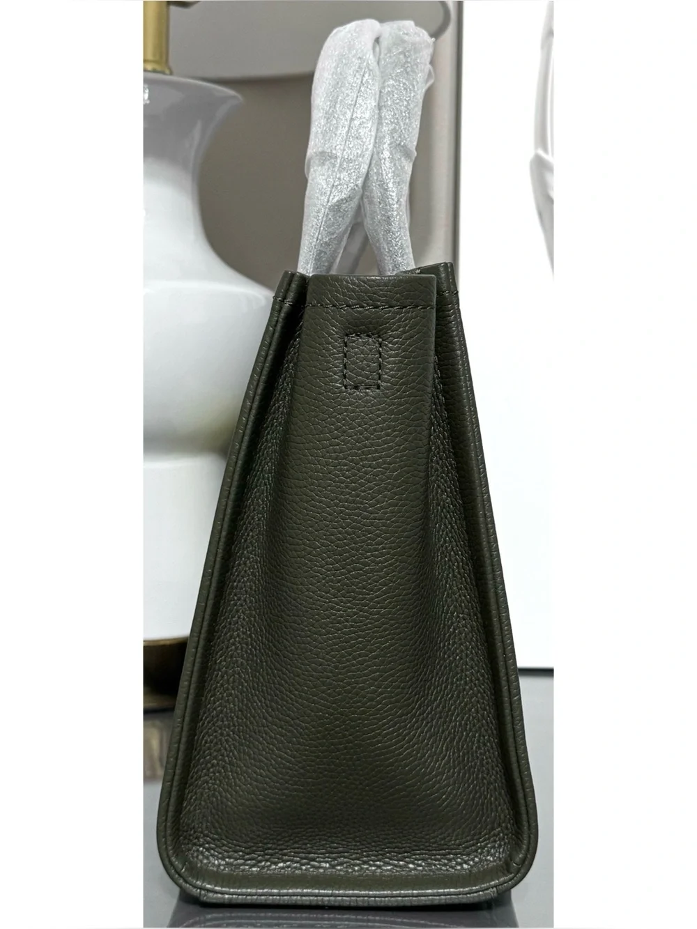 MARC JACOBS Medium Leather Tote Bag, FOREST GREEN - Picture 5 of 14